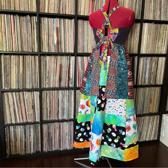 alien superstar patchwork apron top y2k phish 90s 👽 - Picture 12 of 13